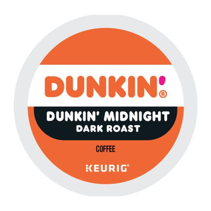 Dunkin' Donuts Single-Serve Coffee K-Cup Pods, Midnight, Box Of 22