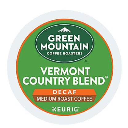Green Mountain Coffee Single-Serve Coffee K-Cup Pods, Decaffeinated, Vermont Country Blend Box Of 24