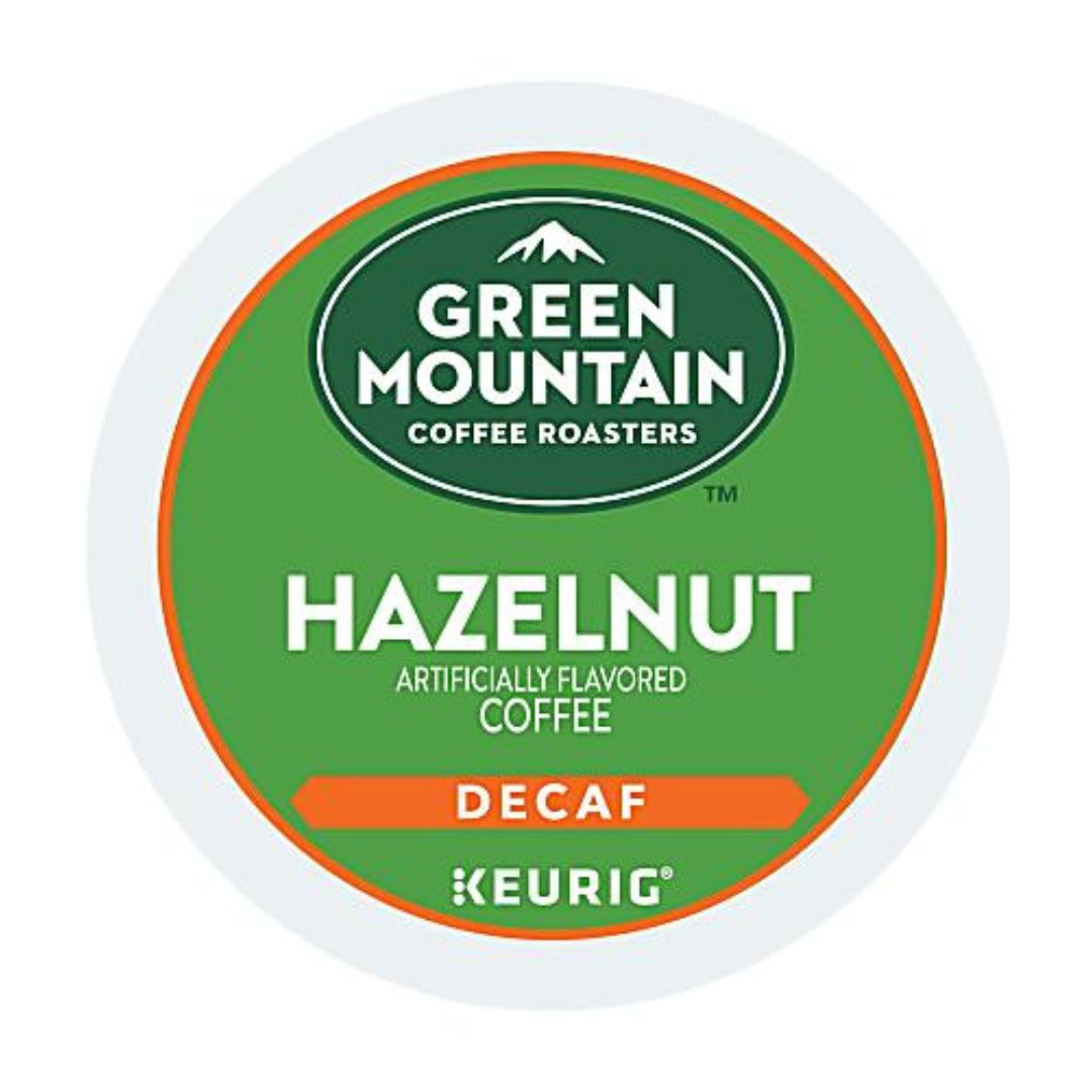Green Mountain Coffee Single-Serve Coffee K-Cup Pods, Decaffeinated, Hazelnut, Box Of 24