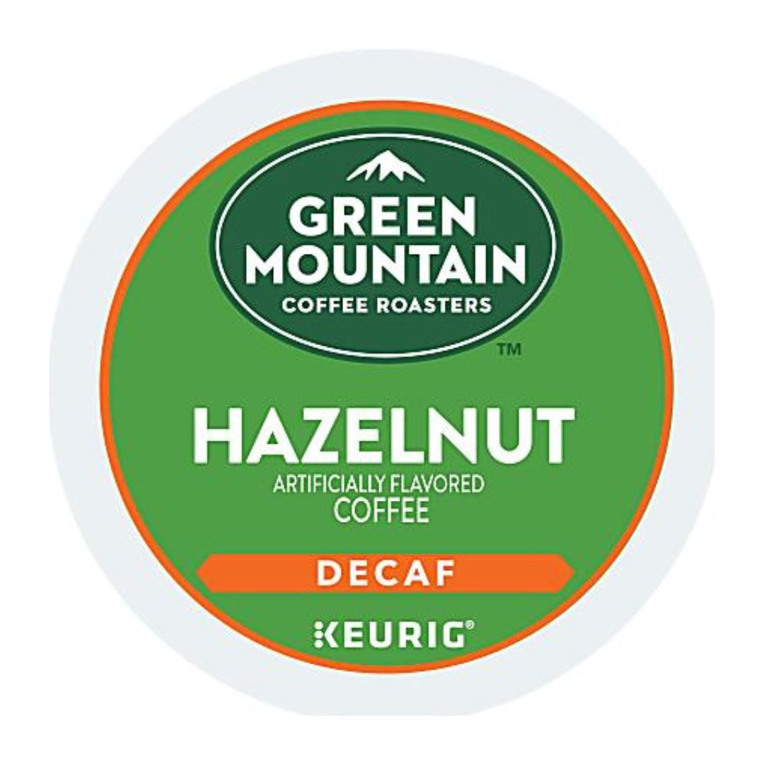 Green Mountain Coffee Single-Serve Coffee K-Cup Pods, Decaffeinated, Hazelnut, Box Of 24
