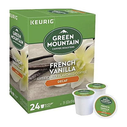 Green Mountain Coffee Single-Serve Coffee K-Cup Pods, Decaffeinated, French Vanilla, Box Of 24