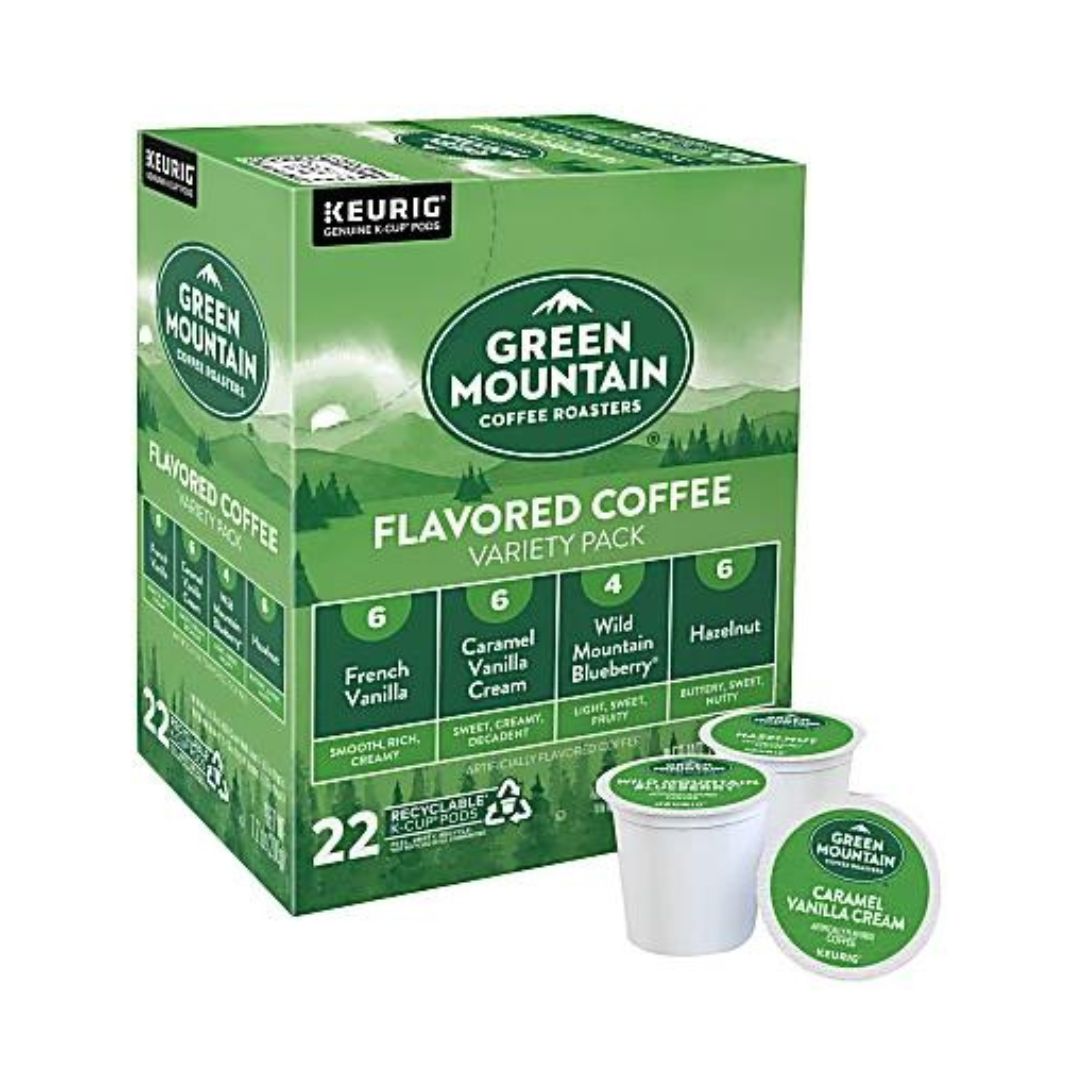 Green Mountain Coffee Single-Serve Coffee K-Cup Pods, Flavored Variety Pack, Box Of 22