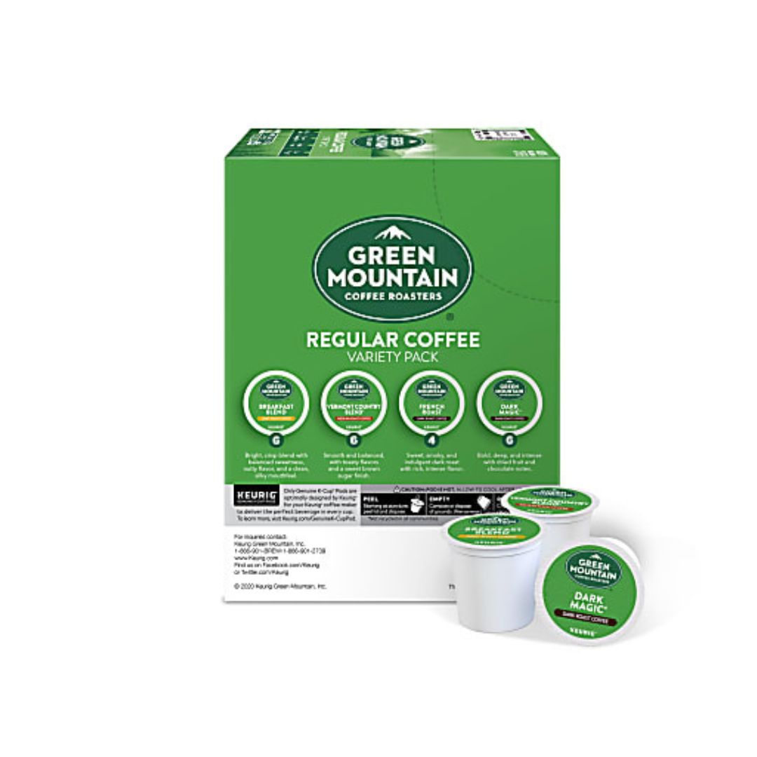 Green Mountain Coffee Single-Serve Coffee K-Cup Pods, Regular Variety Pack, Box Of 22