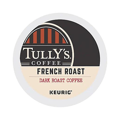 Tully's Coffee Single-Serve Coffee K-Cup Pods, French Roast, Box Of 24