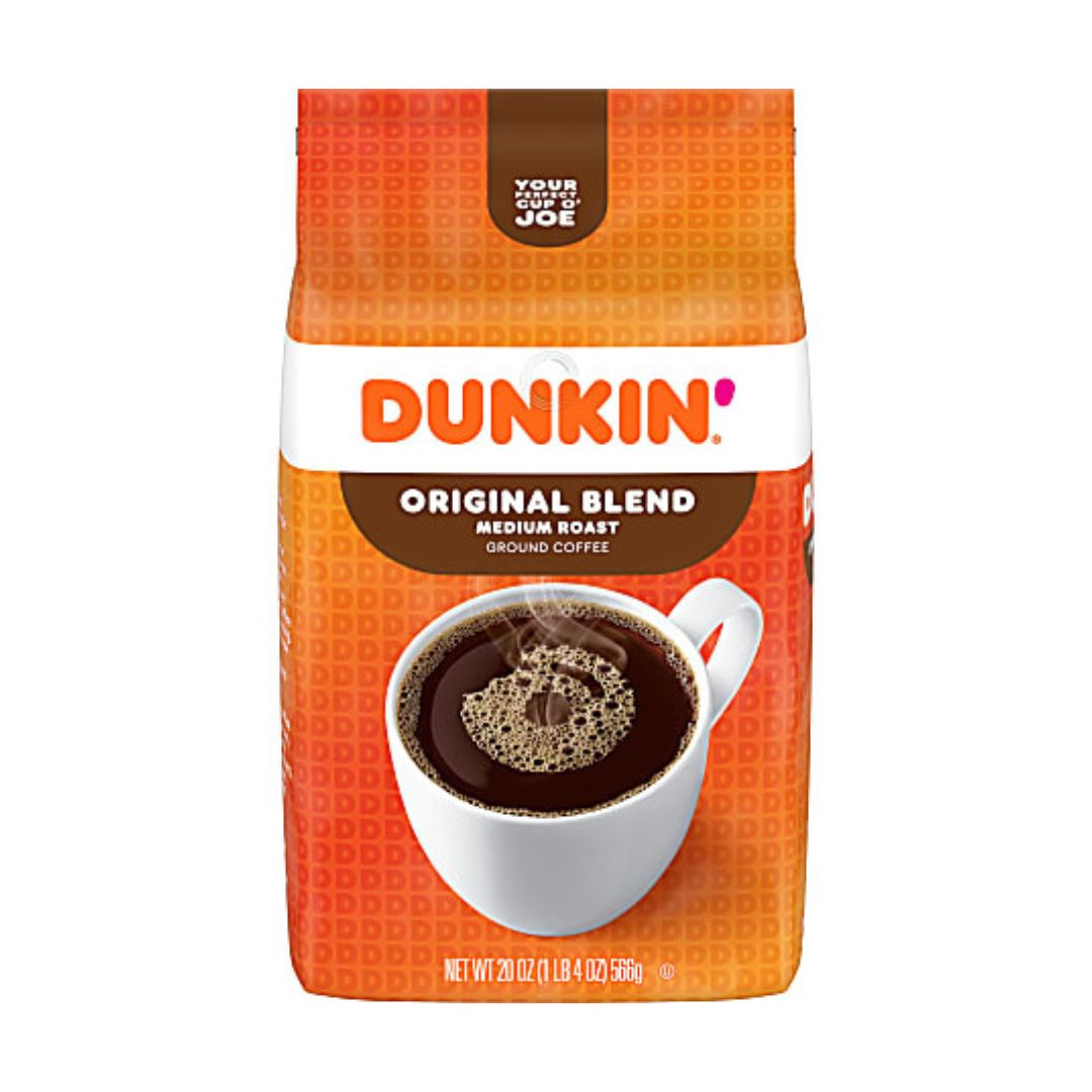 Dunkin' Donuts Original Blend Ground Coffee, Medium Roast, 20 Oz Per Pack