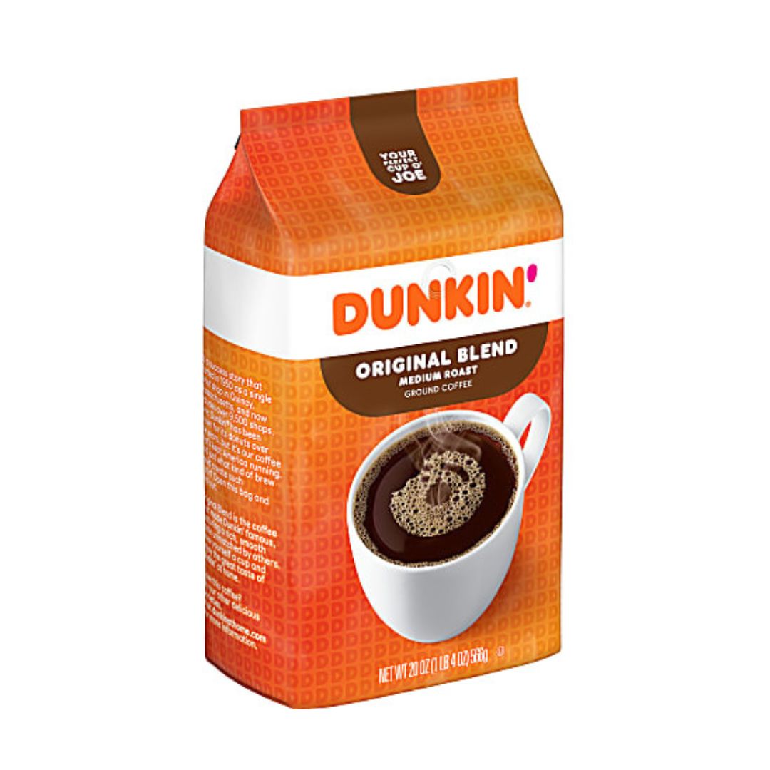 Dunkin' Donuts Original Blend Ground Coffee, Medium Roast, 20 Oz Per Pack