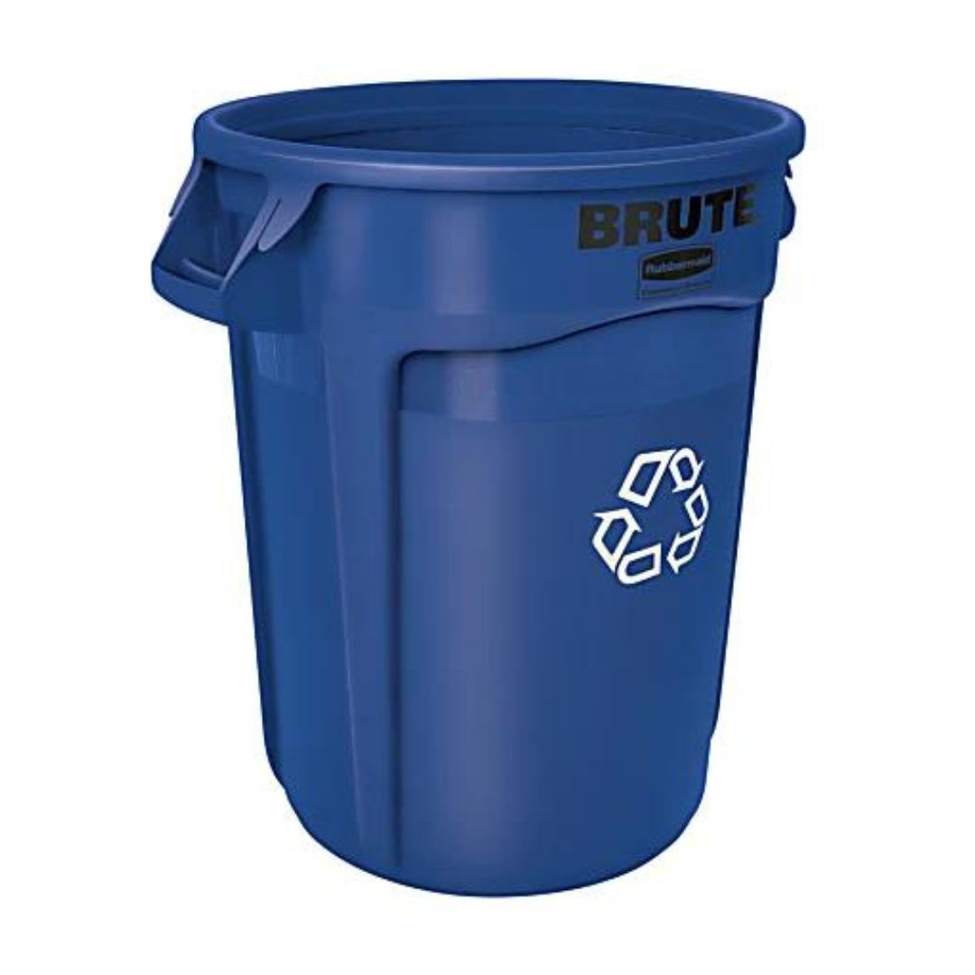 Rubbermaid Heavy-Duty Recycling Container 32 Gallons 27" x 22" x 22" Blue