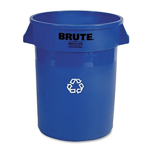 Rubbermaid Heavy-Duty Recycling Container 32 Gallons 27" x 22" x 22" Blue