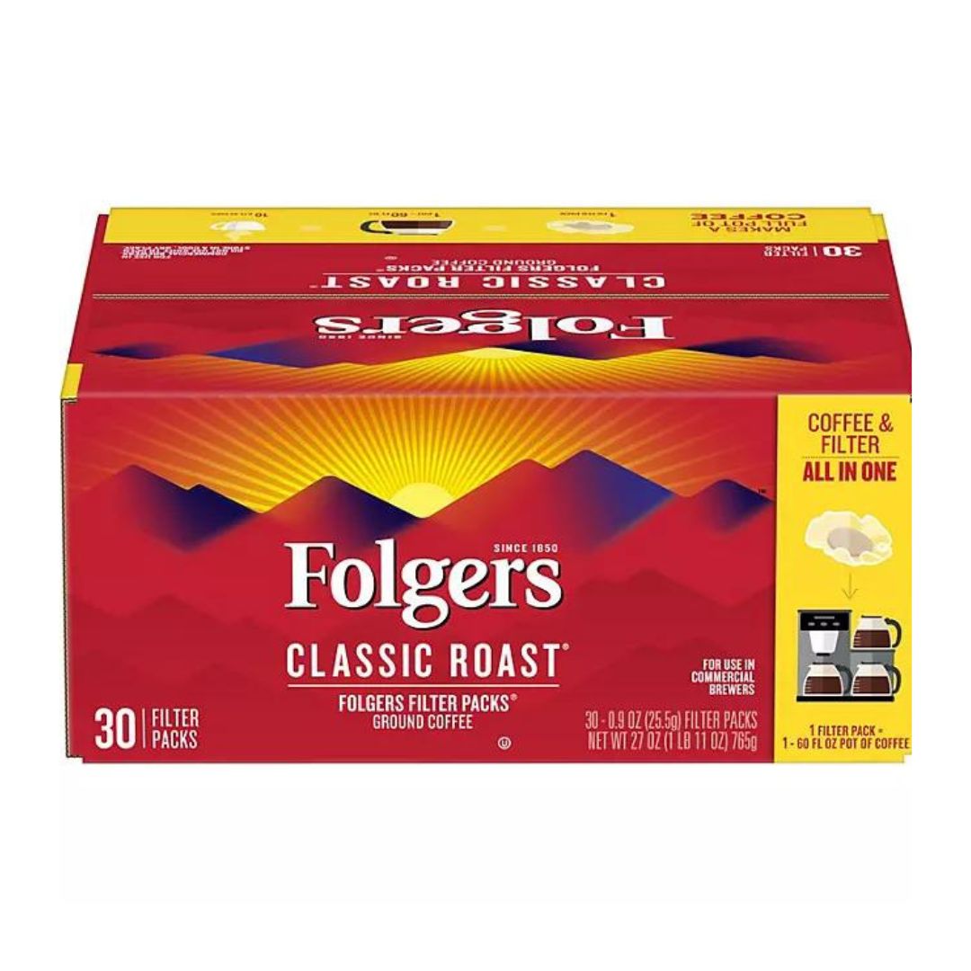 Folgers Filter Packs Coffee 9oz. Classic Roast  30 ct.