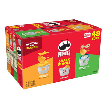 Pringles Potato Crisps Chips, Variety Pack, Snacks Stacks 33.8oz. box 48count per Pack