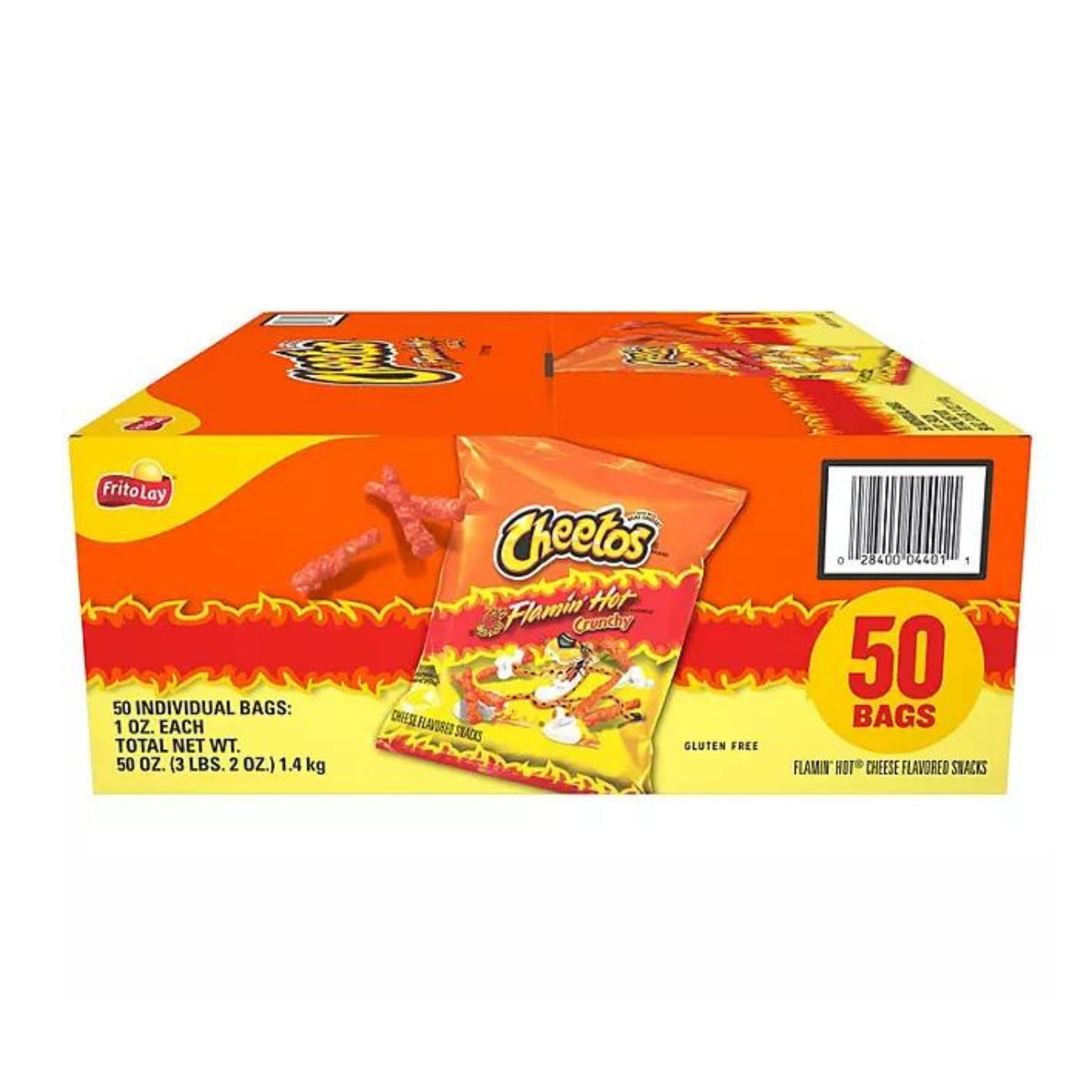 Cheetos Flamin' Hot Crunchy 1oz. 50bags per Pack