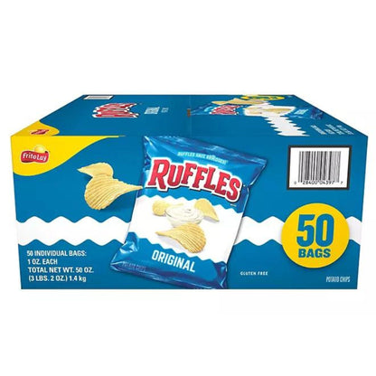 Ruffles Original Potato Chips 1oz. 50bags per Pack