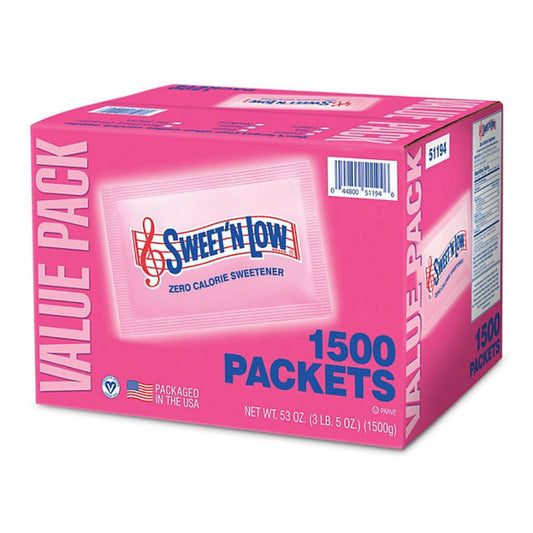 Sweet'N Low Zero-Calorie Sweetener Packets 1,500 ct.