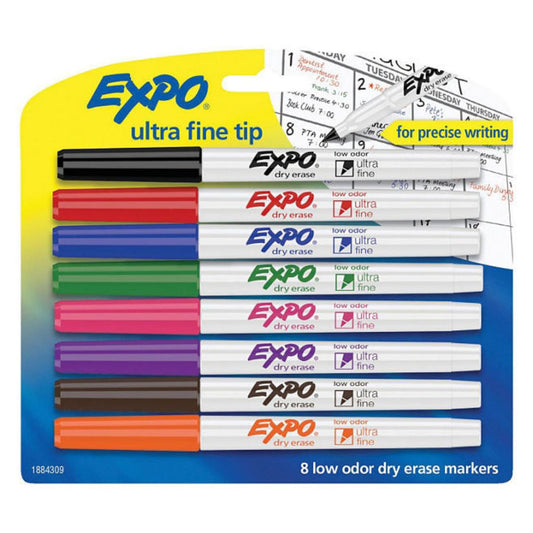 EXPO - Low-Odor Dry-Erase Marker, Assorted - Pack of 8