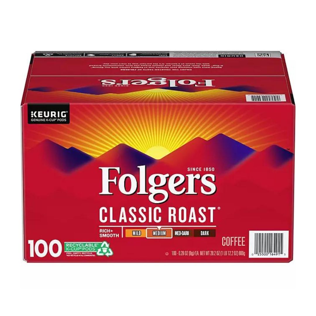 Folgers Classic Roast Coffee K-Cups 100 ct.