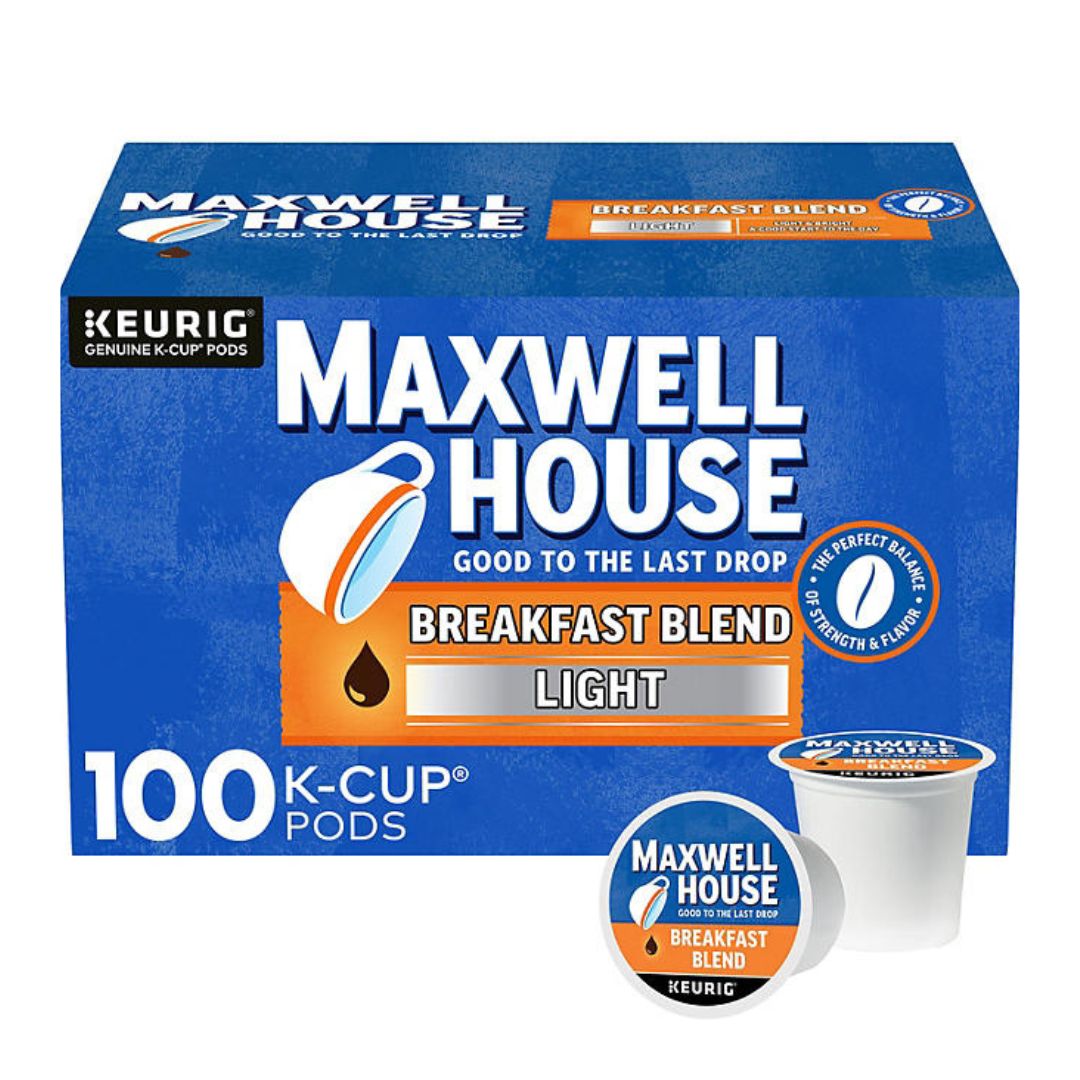 Maxwell House Breakfast Blend Light Roast K-Cup Coffee Pods 100 ct.