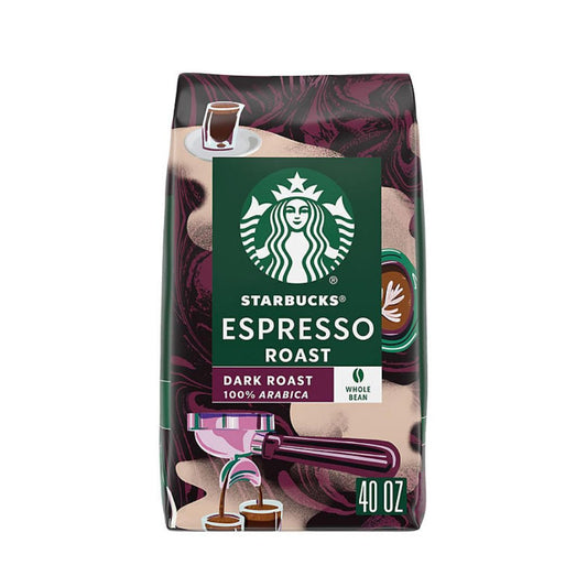 Starbucks Whole Bean Coffee, Espresso Roast Dark 40 oz.