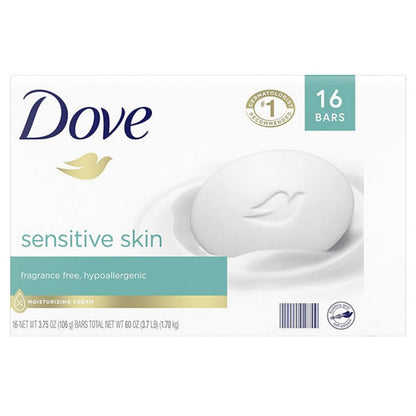 Dove Beauty Bar, Sensitive Skin 3.75oz. 16ct.
