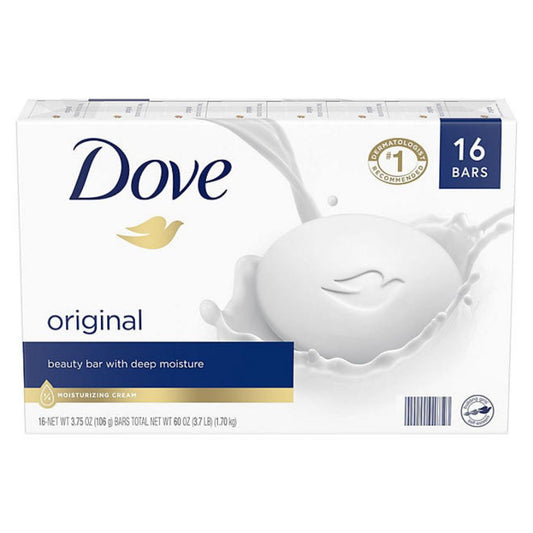 Dove Beauty Bar, Original White 3.75oz. 16 ct.