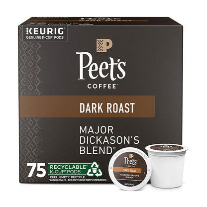 Peet's Coffee Major Dickason's Blend K-cups 75 ct .