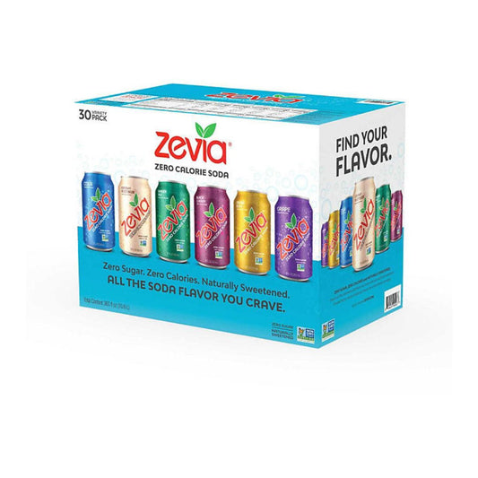 Zevia Zero Calorie Soda Variety Pack 30Pack