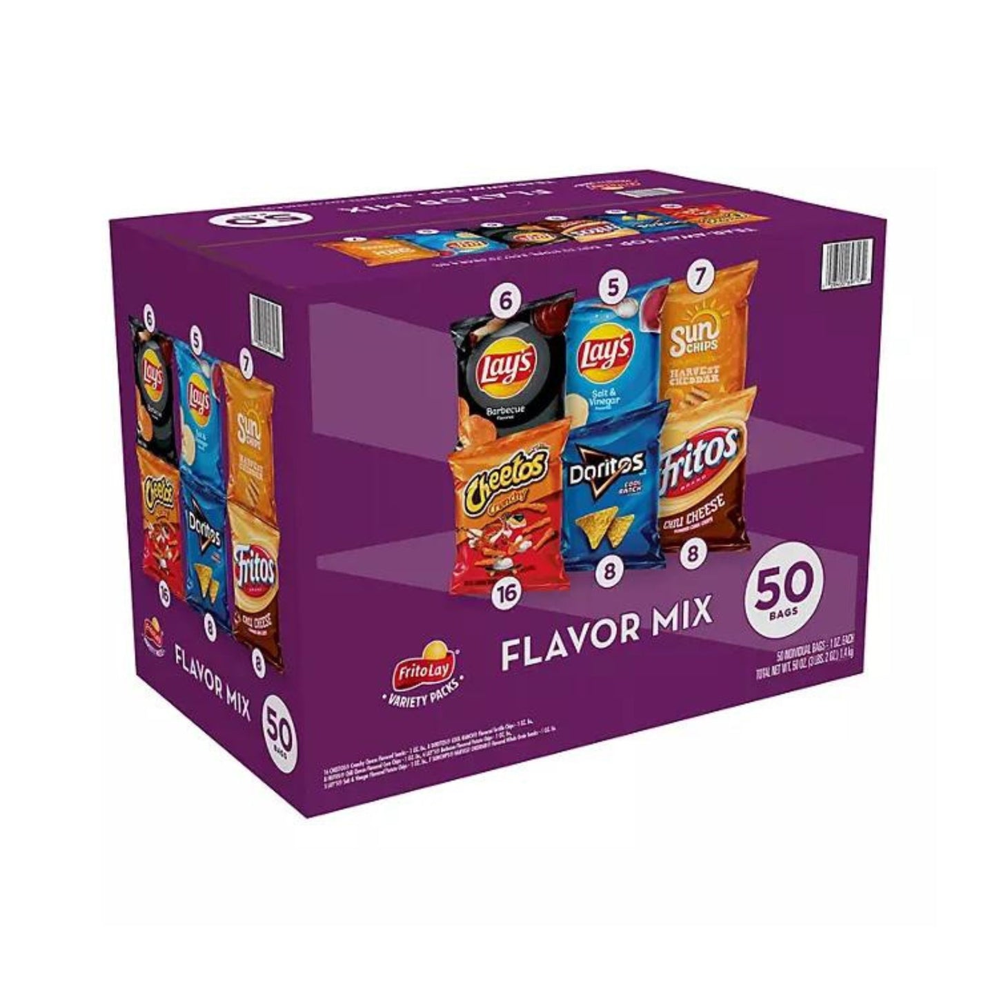 Frito-Lay Flavor Mix Chips Variety Pack 50bags per Pack
