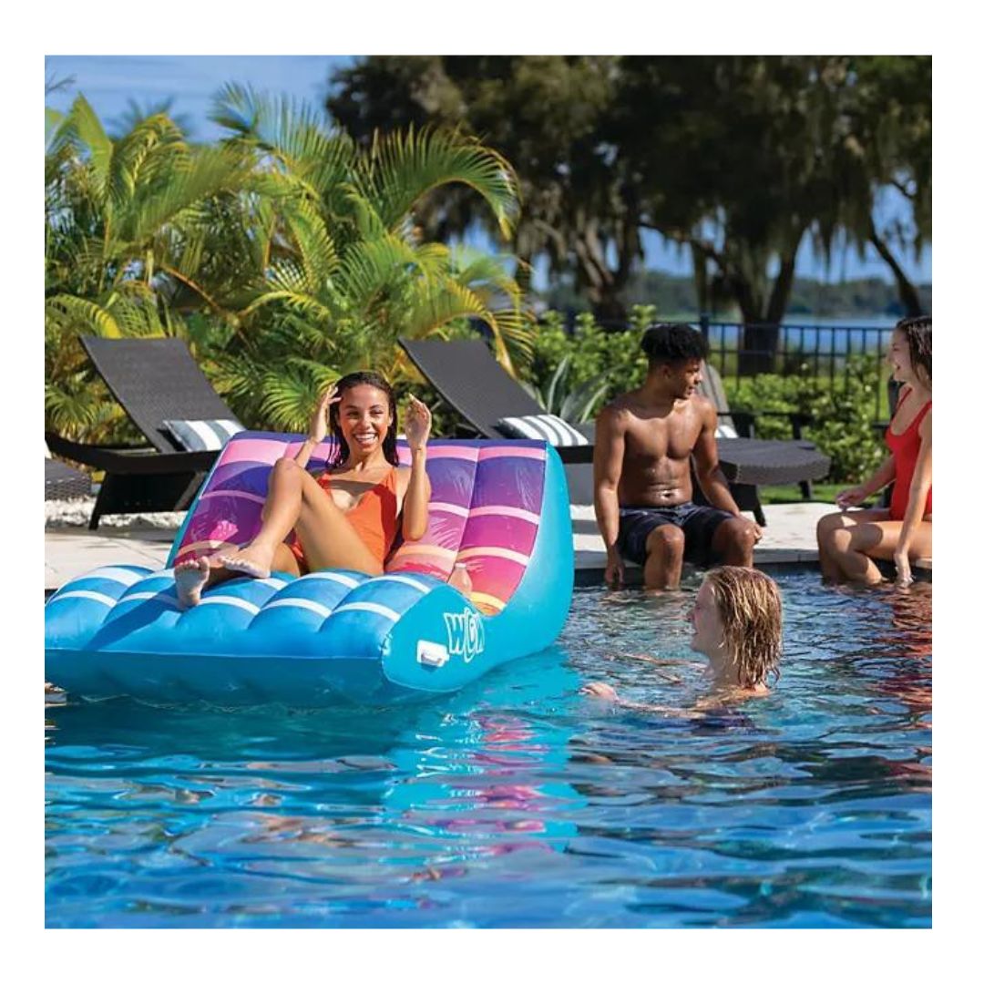 WOW Sports Sunset Chaise Lounge Inflatable Pool and Beach Chair