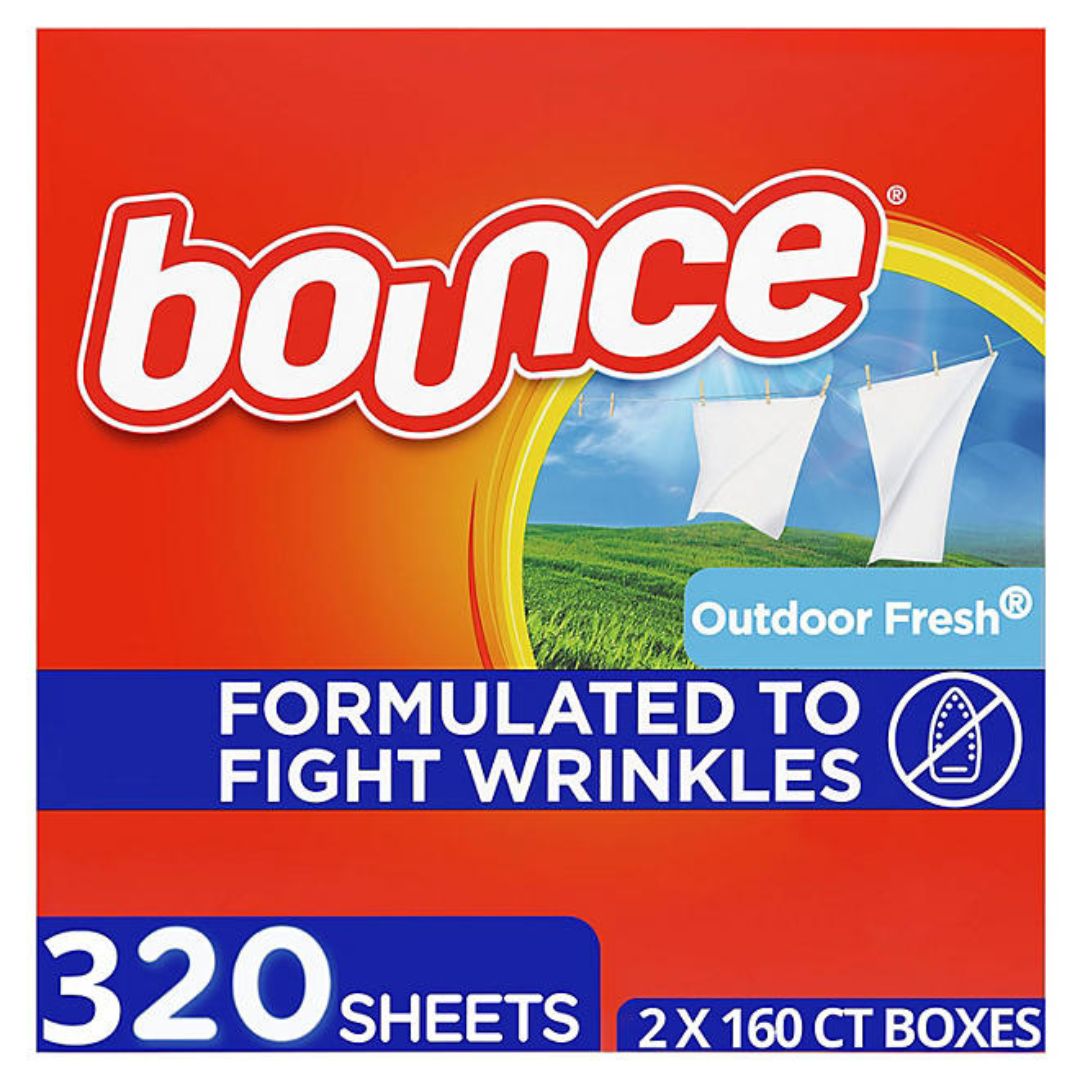 Bounce Fabric Softener Dryer Sheet Outdoor Fresh 2 x 160 ct.