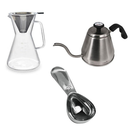 The London Sip LSK002-S Pour Over Coffee Set with Stainless Steel Filter