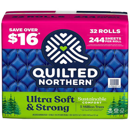 Quilted Northern Ultra Soft & Strong 2-Ply Toilet Paper, Septic Safe  32 rolls