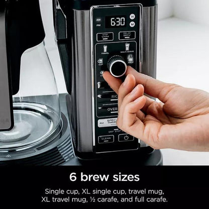 Ninja Specialty Coffee Maker with Fold-Away Frother and Glass Carafe