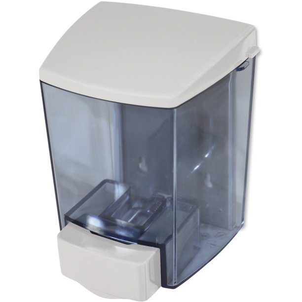 Encore Soap Dispenser - Manual - 30 fl oz Capacity - Clear, White - 1Each