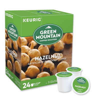 Green Mountain Coffee Single-Serve Coffee K-Cup Pods, Light Roast, Hazelnut, Box Of 24
