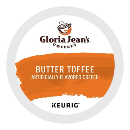 Gloria Jean's Coffees Single-Serve Coffee K-Cup Pods, Butter Toffee, Box Of 24
