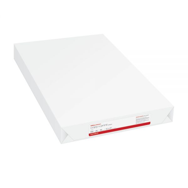 Office Depot Brand Multipurpose Copy and Print Paper, Ledger Size 11" x 17", 96 Brightness, 20 Lb, White, Ream Of 500 Sheets