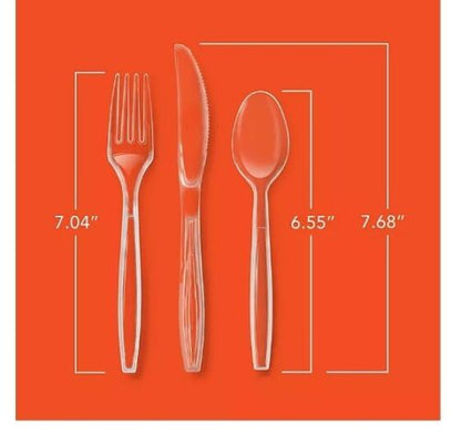 Hefty Clear Plastic Cutlery Combo Pack - 360 Pieces