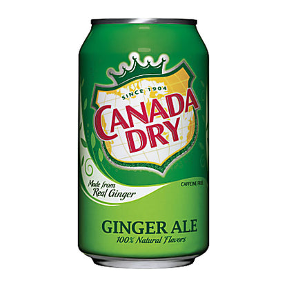 Canada Dry Ginger Ale 12 Oz, Case Of 24 Cans