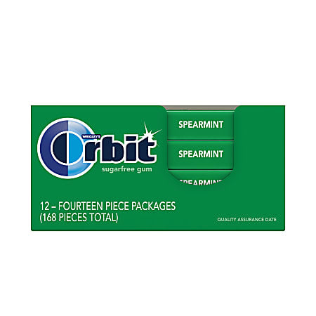 Orbit Gum Spearmint 0.95 Oz. Box Of 12