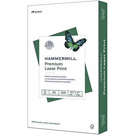Hammermill Multi-Use Print & Copy Paper, Legal Size 8 1/2" x 14", 24 Lb, White, Ream Of 500 Sheets