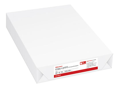 Office Depot Brand 3-Hole Punched Multi-Use Print & Copy Paper, Letter Size 8 1/2" x 11", 92 Brightness, 20 Lb, White, 500 Sheets Per Ream, Case Of 3 Reams