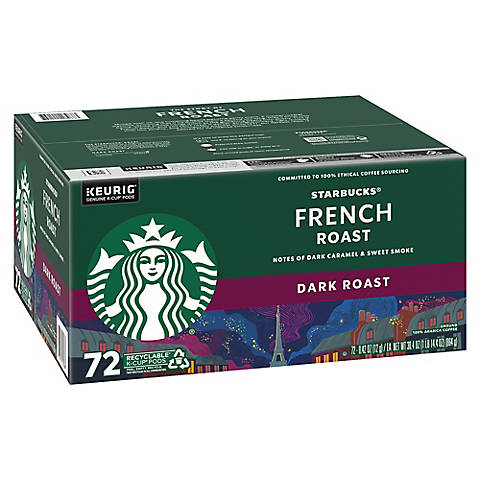 Starbucks French Roast Dark Roast K-Cup Pods for Keurig Brewers 72 pods