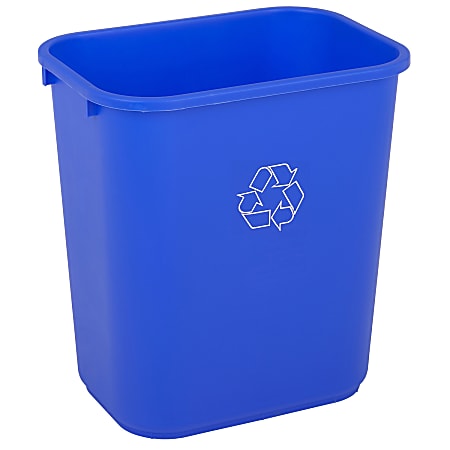 Highmark Recycling Bin 6.5 Gallons 15"H x 10"W x 14-1/4"D Blue